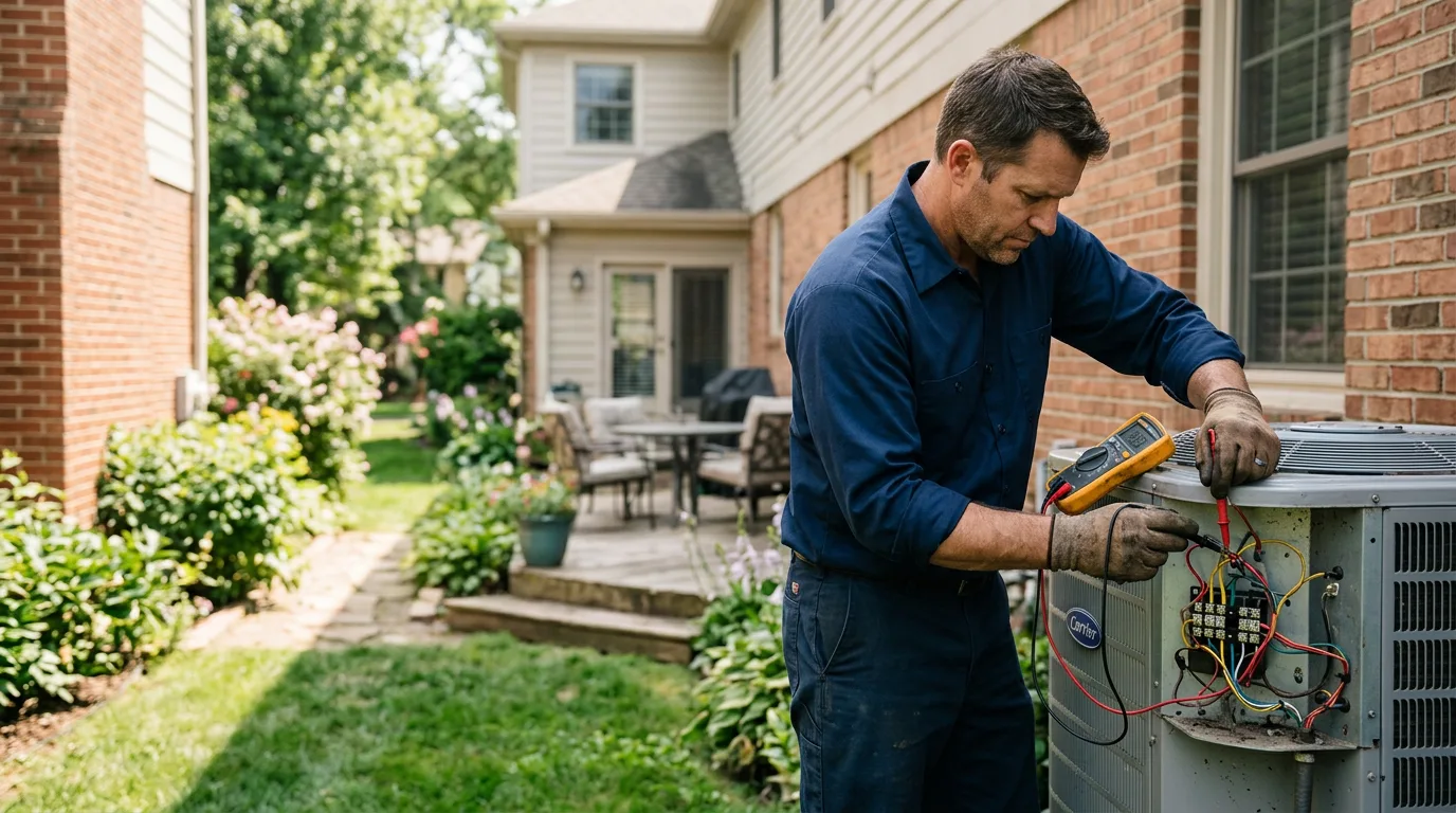 HVAC technician working near Harris, NY